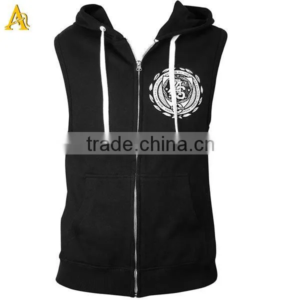 sleeveless hoodie in 100% cotton for man