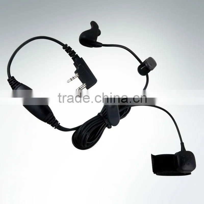 Two Way Radio Headset with Bone Vibration Microphone