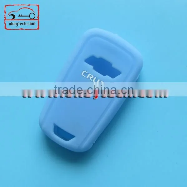 Okeytech silicone car key cover Chevrolet cruze 3 buttons silicone key cover for silicone remote key cover