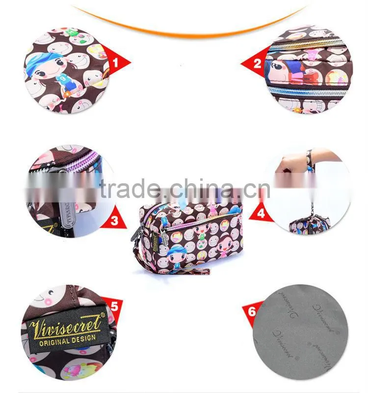 2015 New design travel nylon luxury lady purses and wallets
