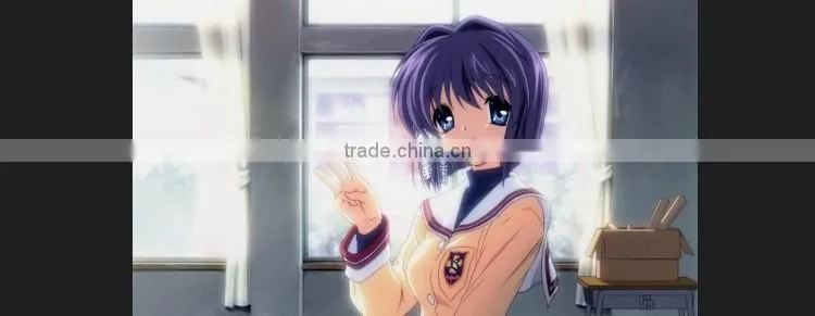New product good quality CLANNAD Fujibayashi Ryou male purple cosplay wig