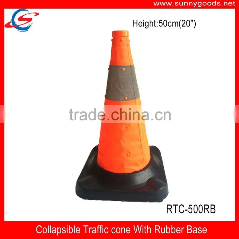 height500mm nylon body rubber trafic cones