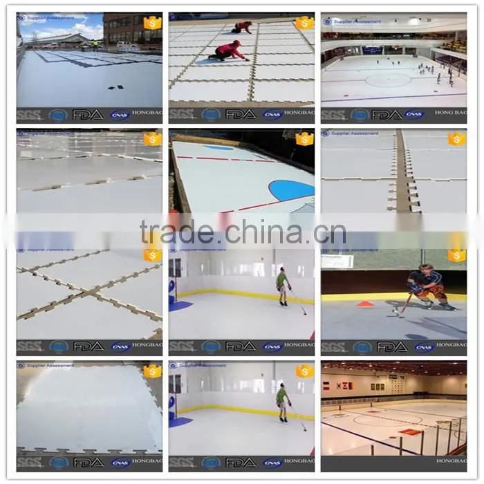 PE board ice rink barrier for sports arena system