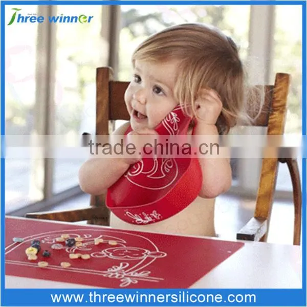 FDA custom baby bib eco friendly silicone baby bib