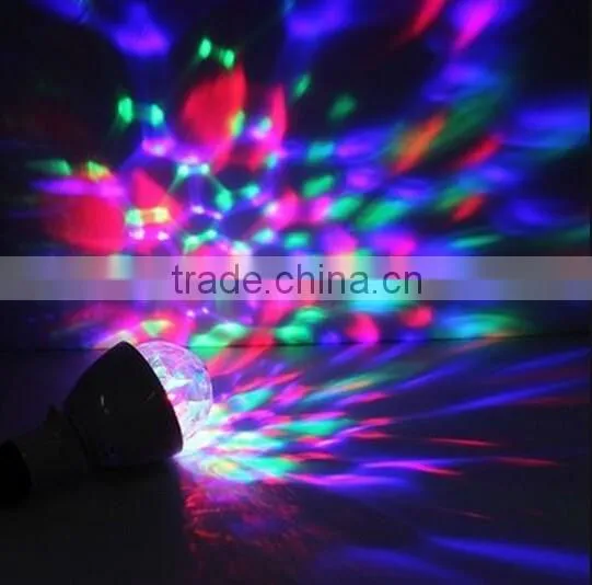 LED Crystal Rotating Bulb Lamp / Christmas Party Stage Light / led mini light bulb lamp