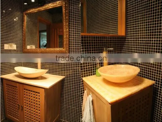 Stone Mosaic Basin, mosaico pedra, natural stone bathroom accessories