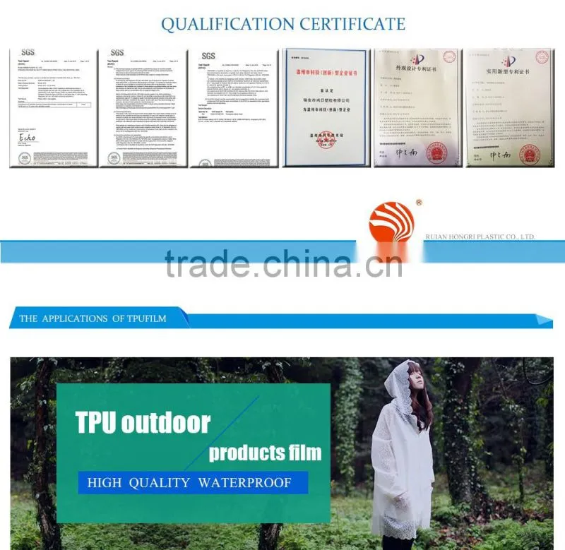 Transparent TPU film for kite surf air bladder