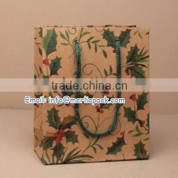 Bespoke Design Kraft Paper Bags Recycled Natural Kraft Shopping Grocery Bags