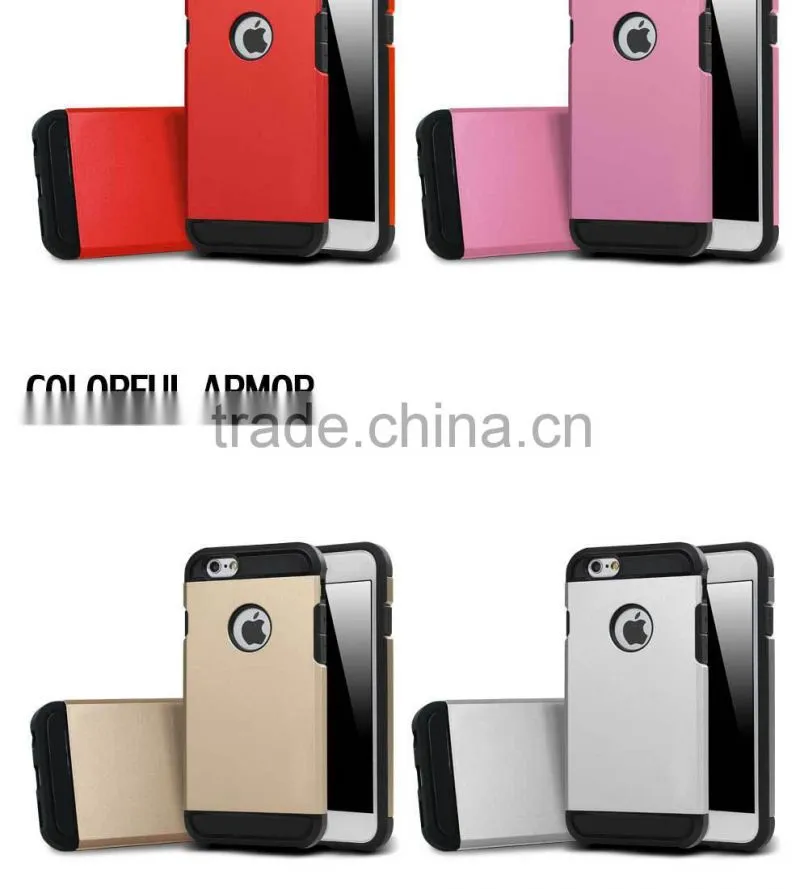 2015 New arrival Slim Colorful Armor phone case for iphone 6,back cover for iphone case,for iphone 6 case