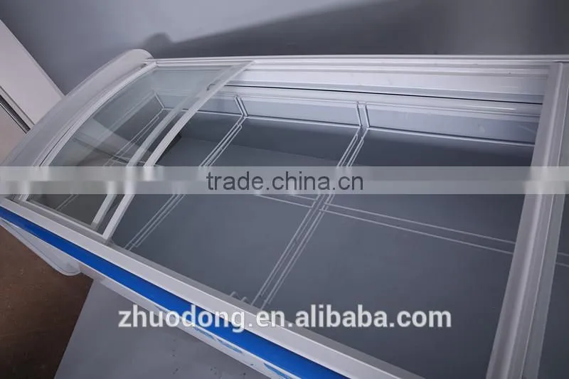 DG-210W used glass door air cooler freezer Island Freezer manufacture by HSTD cheaper price with large quantity