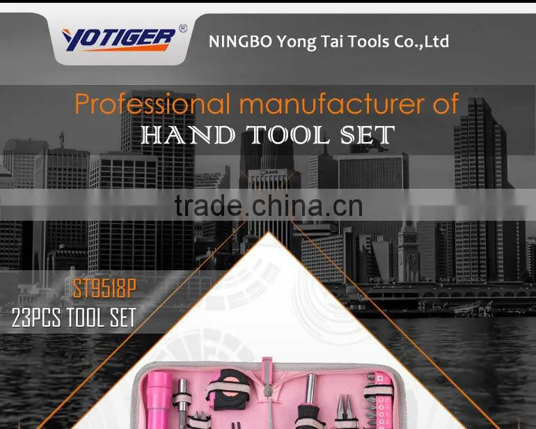 23pcs Female Pink Promotional Hand Kit Set Tool Bag