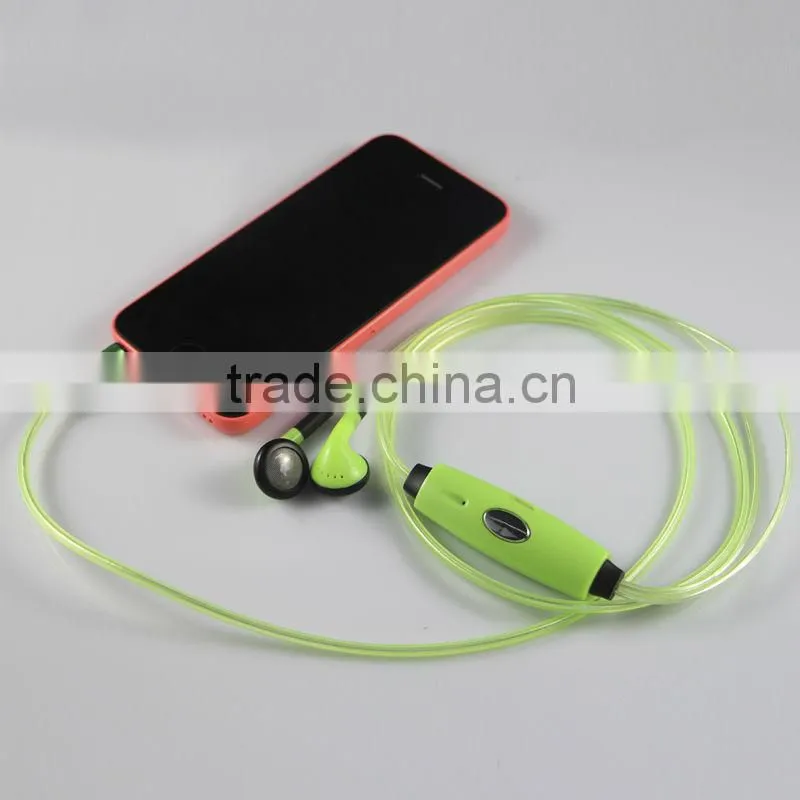 Hotsale earphones & headphones, led light earphones bulk china wholesale