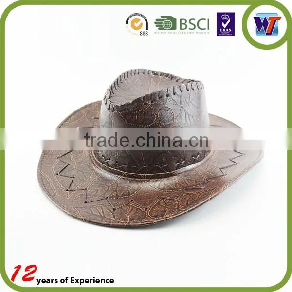 Brown or Camel color wide brim fashion fedora lemmy cowboy hat