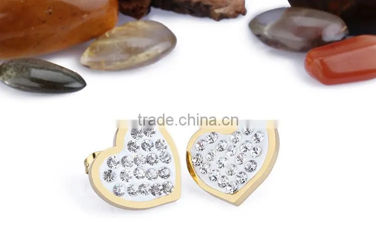 broken heart shaped stainless steel chain necklace jewery set