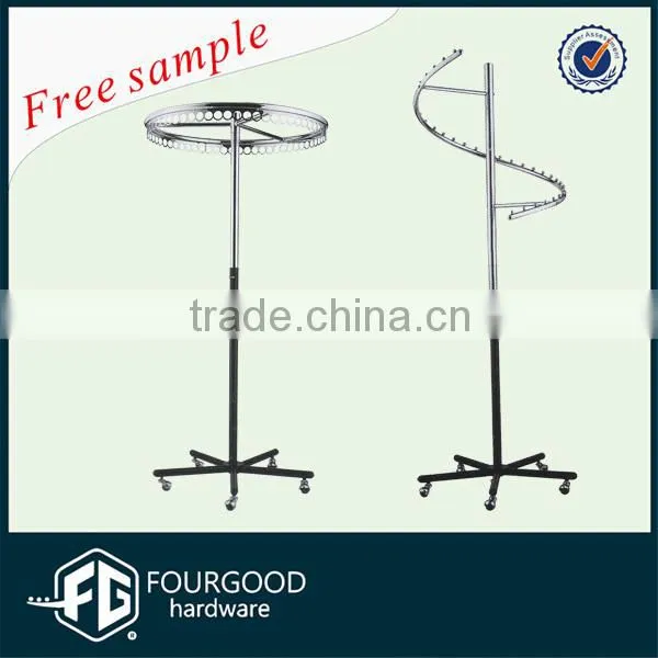 Metal clothing display rack for shop fitting