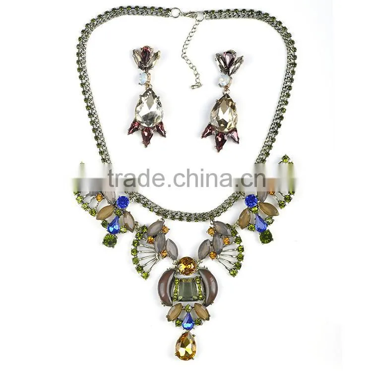 Hot alloy necklace earring jewelry set