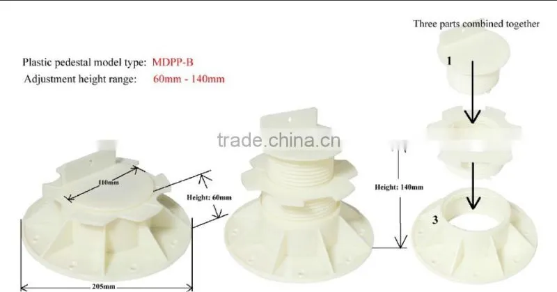 Developed Practical Outdoor Pedestal For Raised Floor