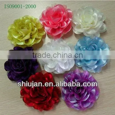 chiffon flower with beads and pearl/artificial flower corsage