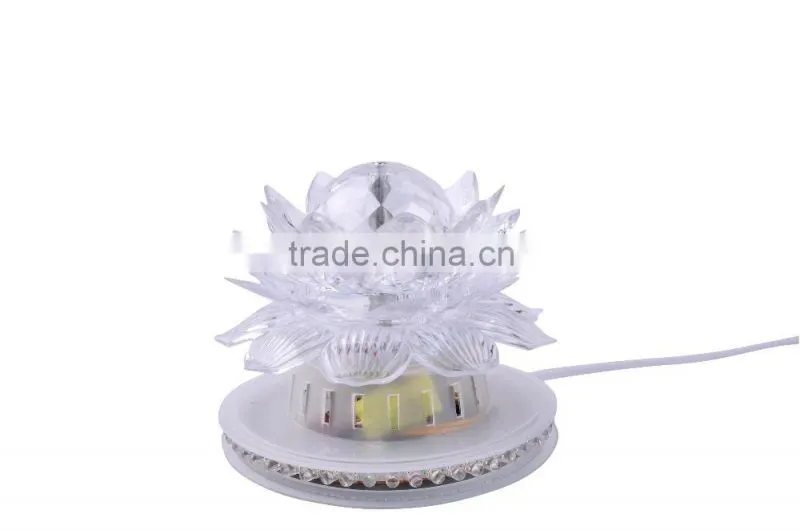 New style High Quality LED Lotus Full Color revolving Lamp LED Crystal Rotating RGB Sunflower Stage Effect Lighting