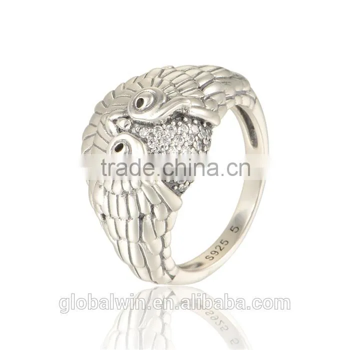 Animal Owl Shaped Fancy Bulk Custom Men'S Sterling Silver Rings