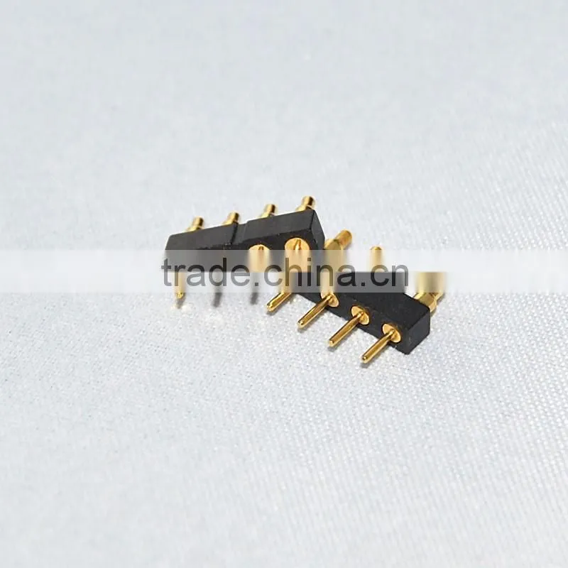 4 pin connector,pogo pin connector,spring loaded pogo pin battery connector