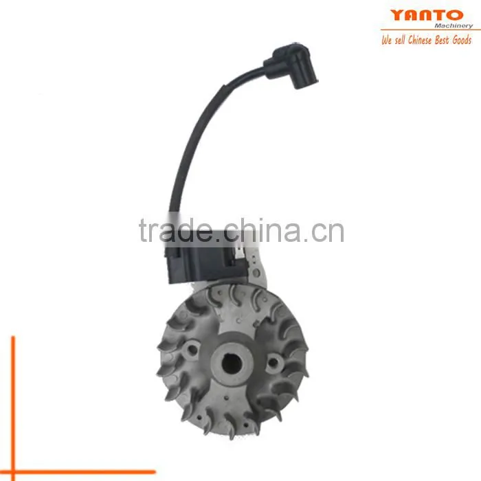 High Quality 1E37F grass trimmer gasoline enigne ignition coil and magneto flywheel