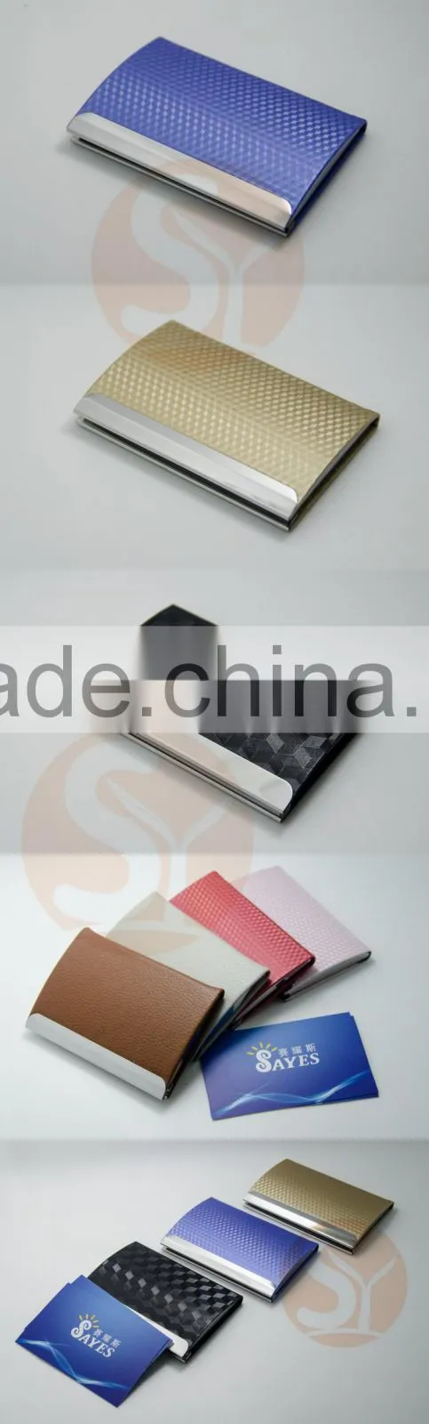 China supplier wholesale PU or genuine leather ID card holder with magnetic switch with low price