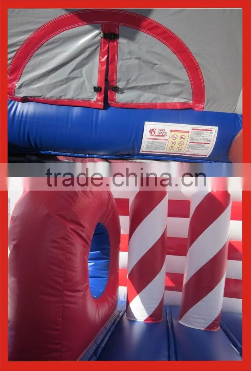 Wholesale price inflatable bouncer with obstacle, inflatable obstacle course bouncer