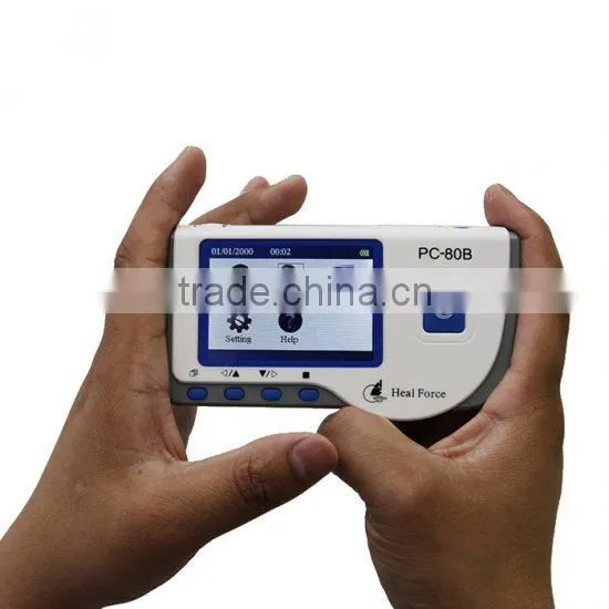 PC-80B Handheld Color Screen ECG EKG Portable Heart Monitor
