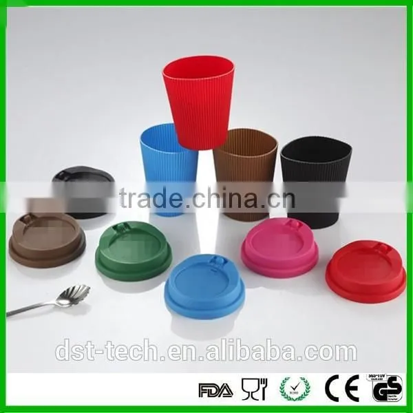 silicone cup lid animal hot water bottle cover coffee cup lid