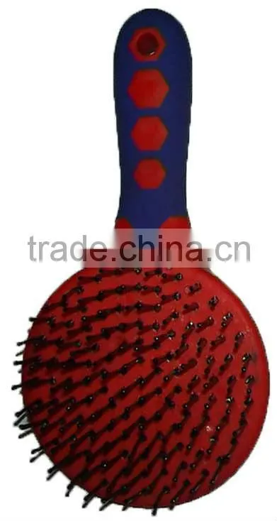corlorful wooden back horse face brush