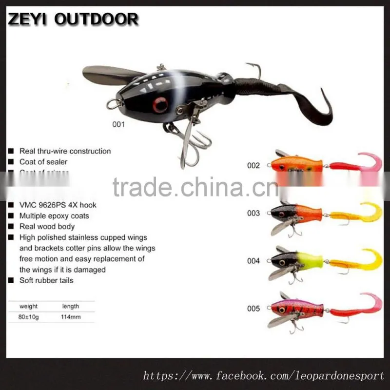New Fishing Stickbait Popper Lure Wooden Bait For Sale