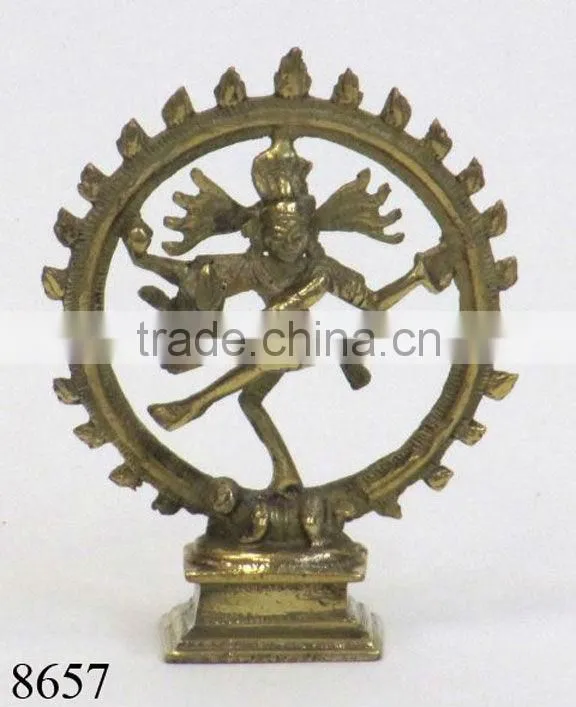 Antique Brass Mini Natraj Statue/ Religious Statues Indian