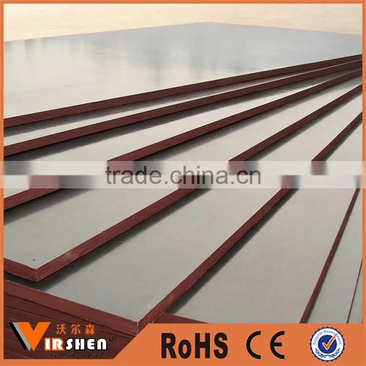 China Manufacturer Wholesale high quality 6-27mm film faced plywood / Brown film , Black film