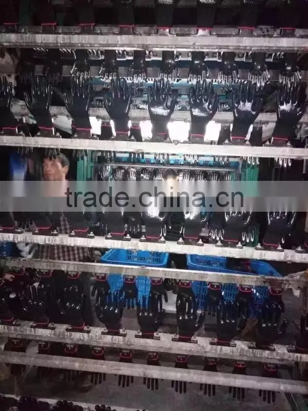 Safety nitrile coated nylon gloves latex palm coated work gloves