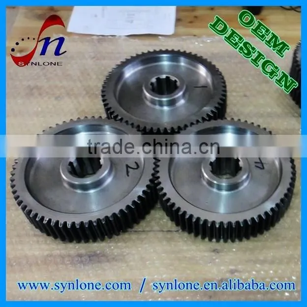High quality precision-machined spline spur gear with 100% inspection