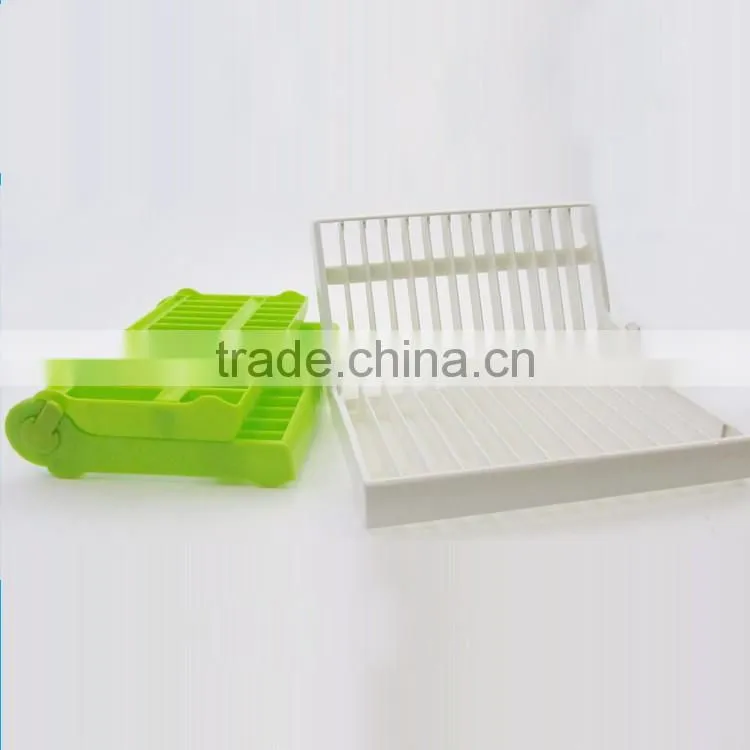 Kitchen Folding Plastic Dish Tableware Drainer Rack