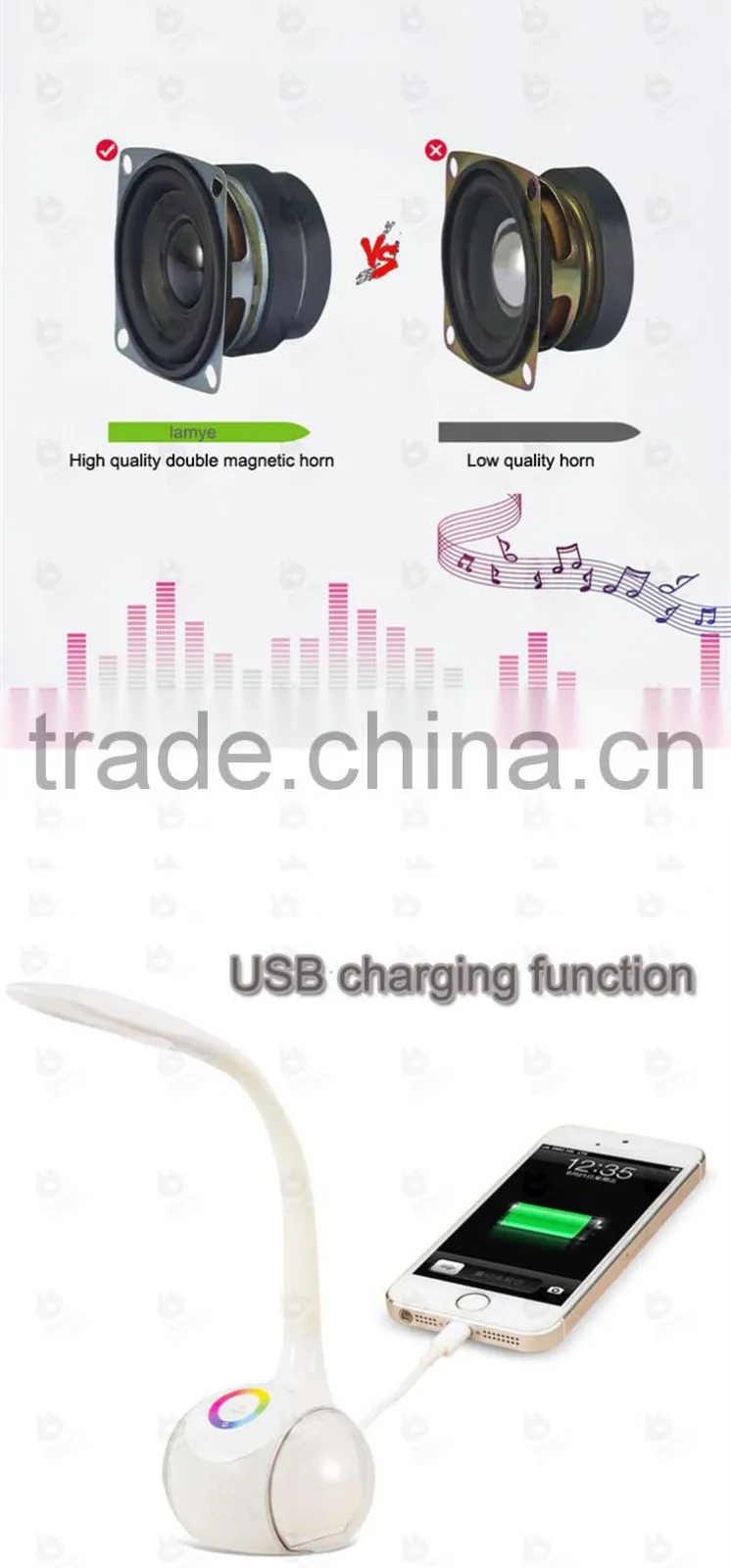 Multifunction Touch Sensor touch sensor led table lamp with USB