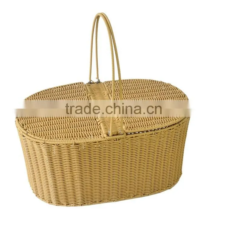 S.D handmade durable high quality oval shaped handing gift basket