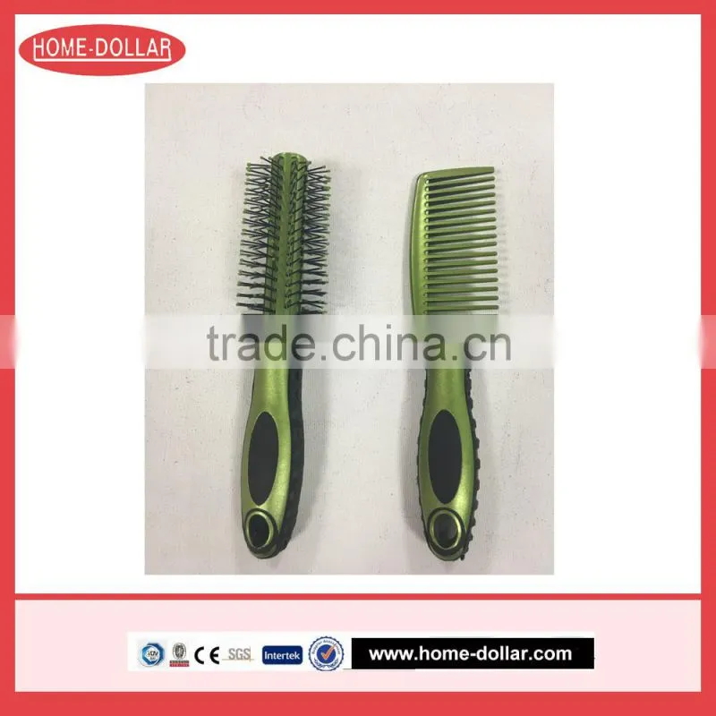 2017 High quality plastic comb and hairbrush set