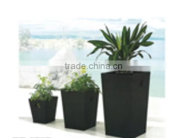 Rattan artifical white wicker flower basket