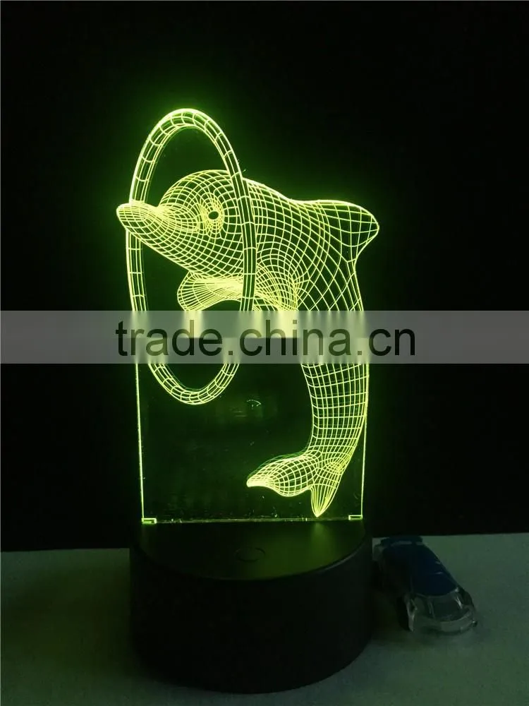 Hot selling 2017 amazon Acrylic Visual Lamp Home Decor Night light 3D Mood Light With USB Charger