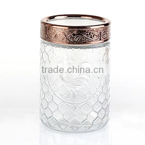 hot sale cheap glass honey food storage jars empty preserving jar with twist cap