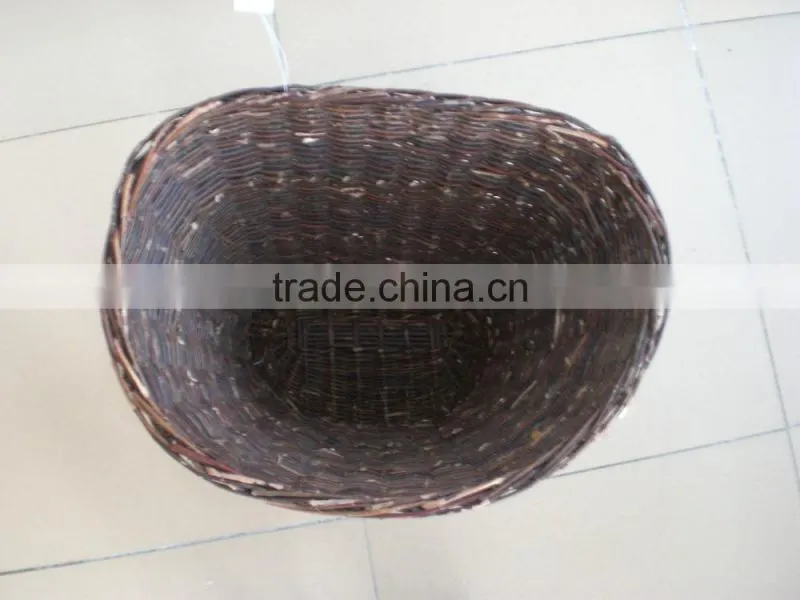 Hand-Woven wicker willow animal laundry basket