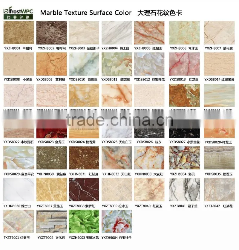 071 Interior Decorative Marble Texture waterproof Pvc Bathroom Wall Panels