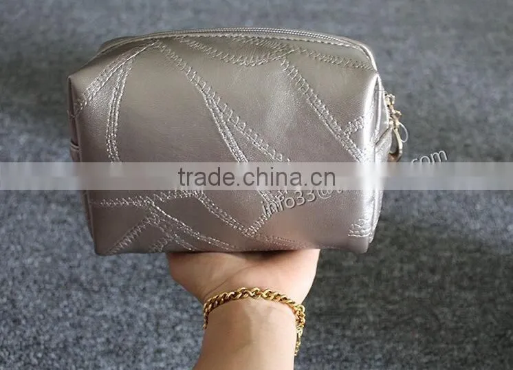 Fshion !!!Shenzhen factory custom Women's cosmetic bag Embroidery pattern bulk cosmetic bags