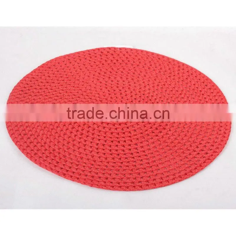 Red Color Round Woven Placemat