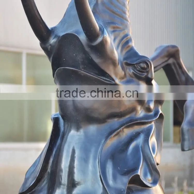 High quality metal craft bronze standing elephant fountain statue