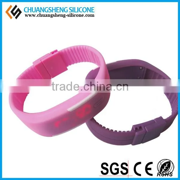 Wholesale simple silicone led wristwatches