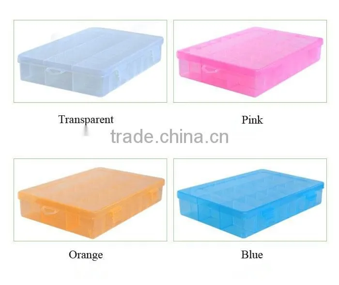 24 Compartments Adjustable Plastic Electronics Parts Gadgets Tool Storage Box with dividers